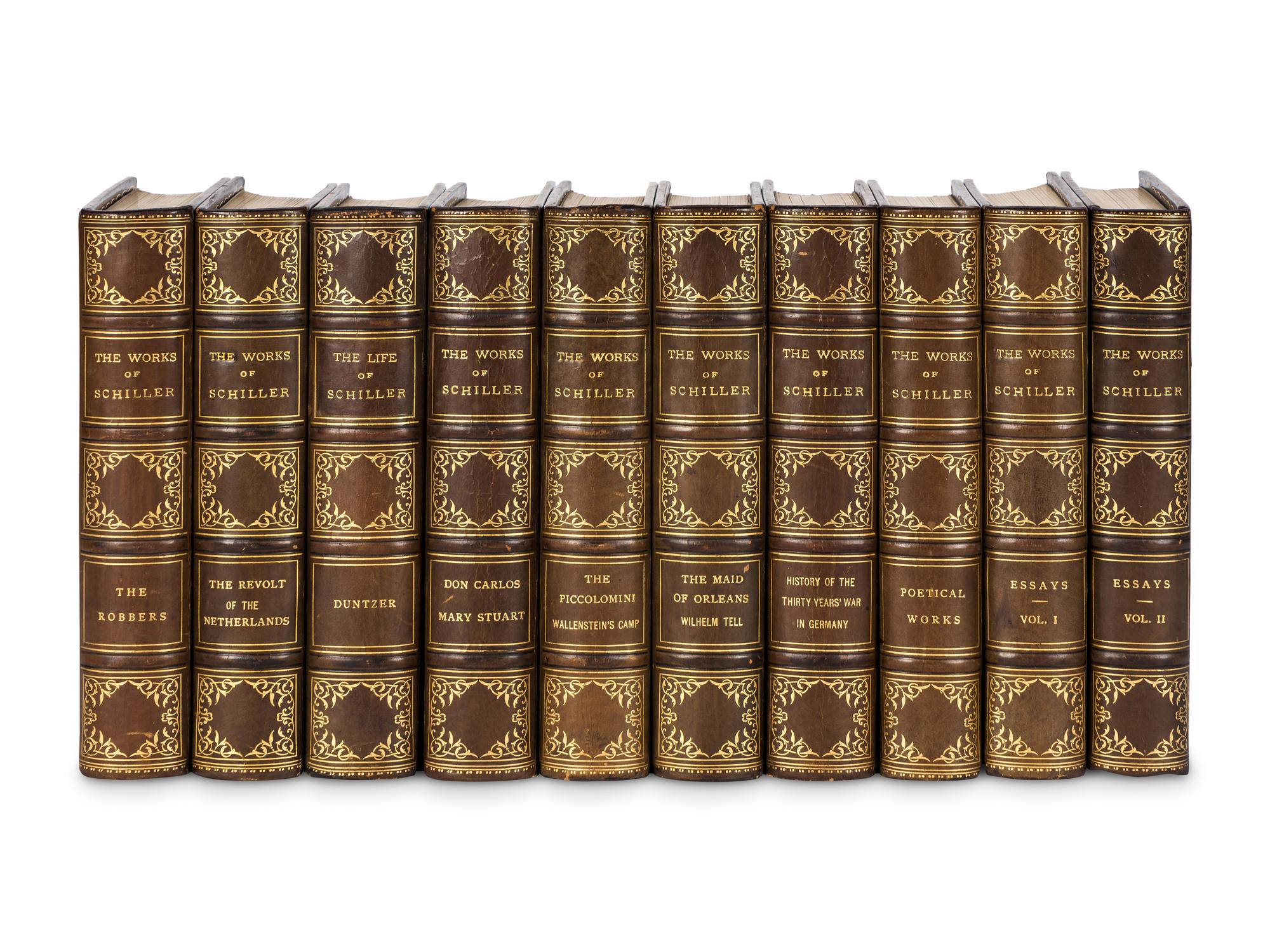 [BINDINGS]. SCHILLER, Friederich (1759-1805). Works . Weimar and New York: The Northern Press, [n.d.].