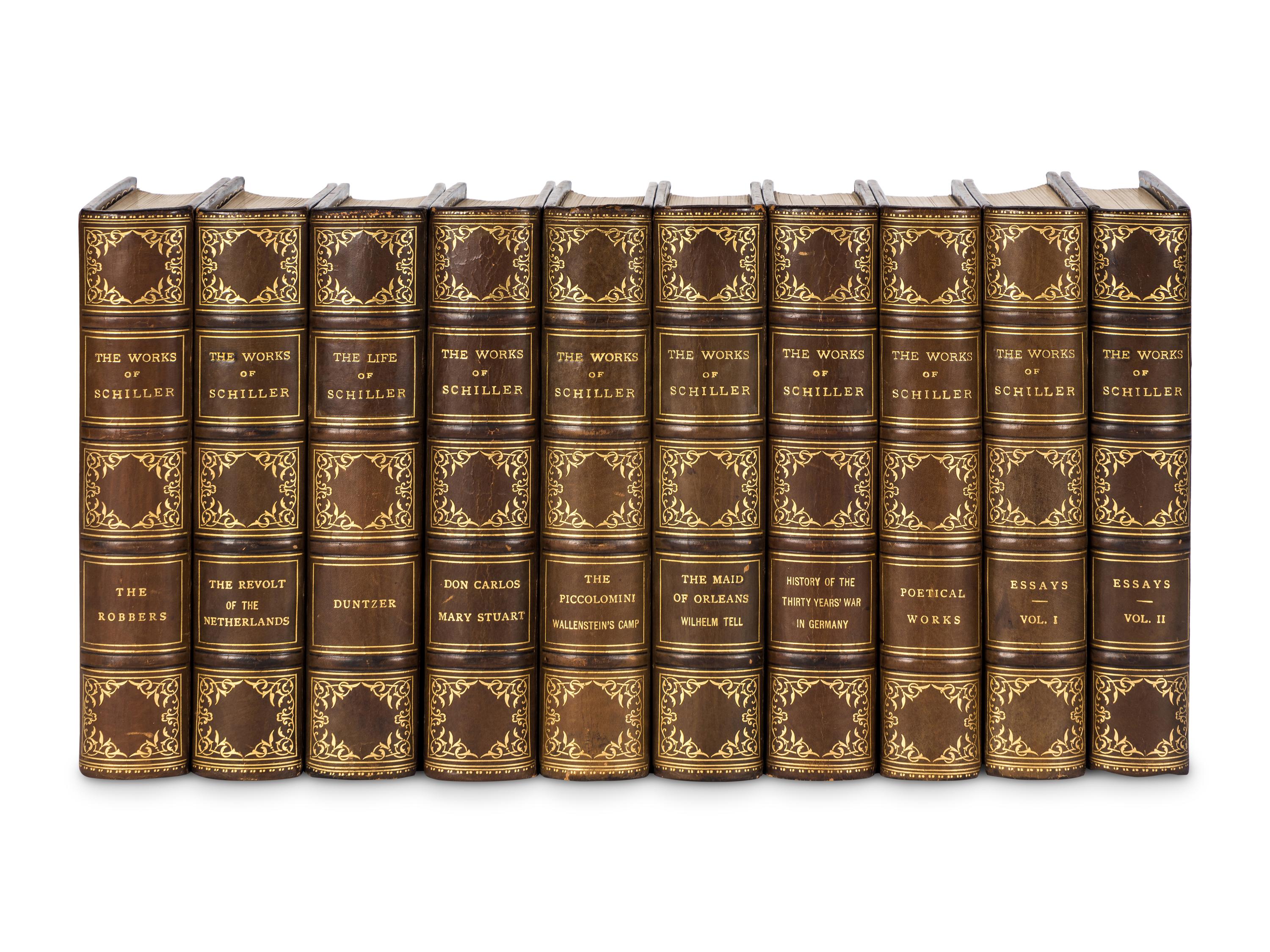 [BINDINGS]. SCHILLER, Friederich (1759-1805). Works . Weimar and New York: The Northern Press, [n.d.].