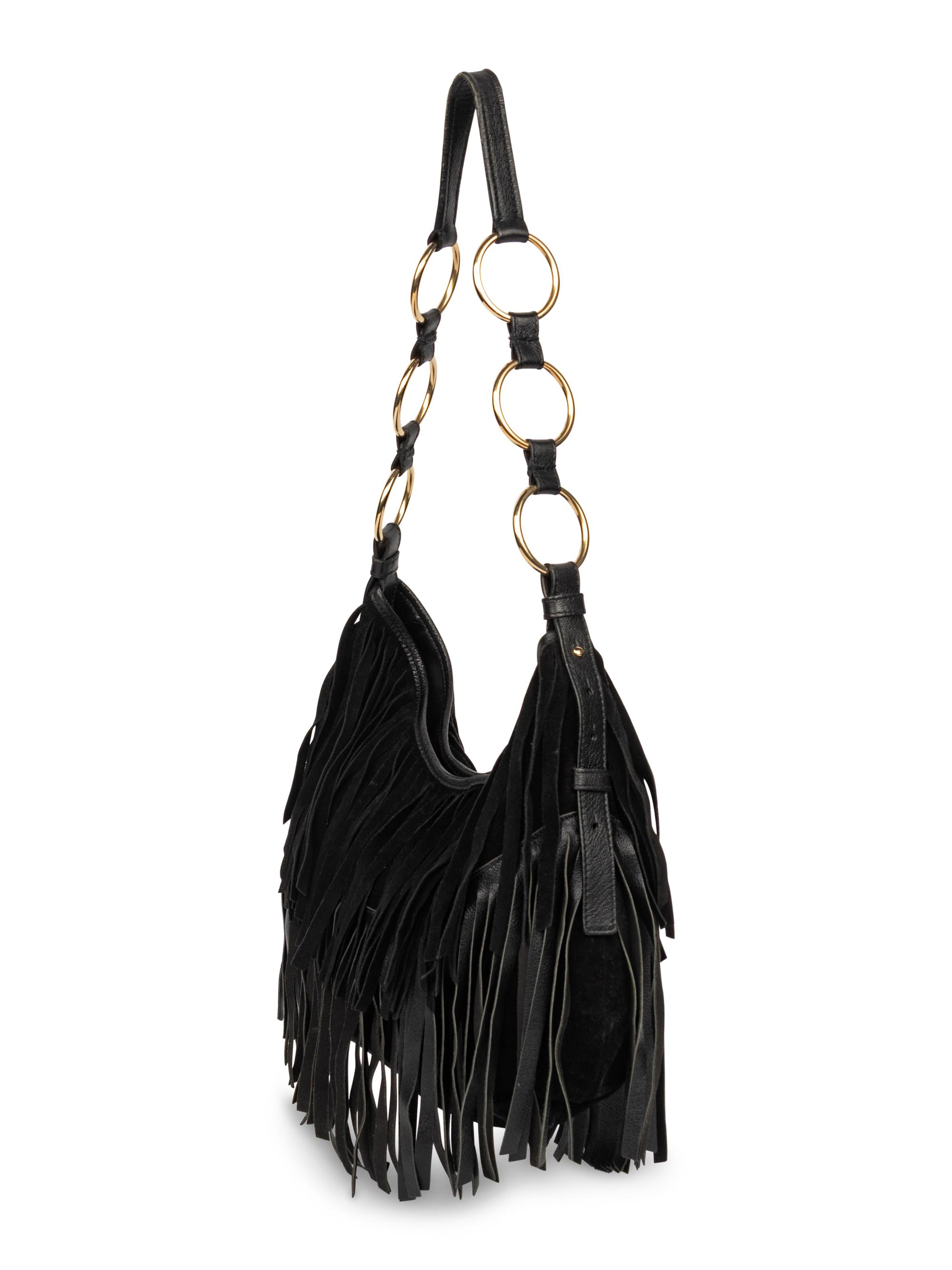 Yves Saint Laurent, La Boheme Suede Fringed Bag