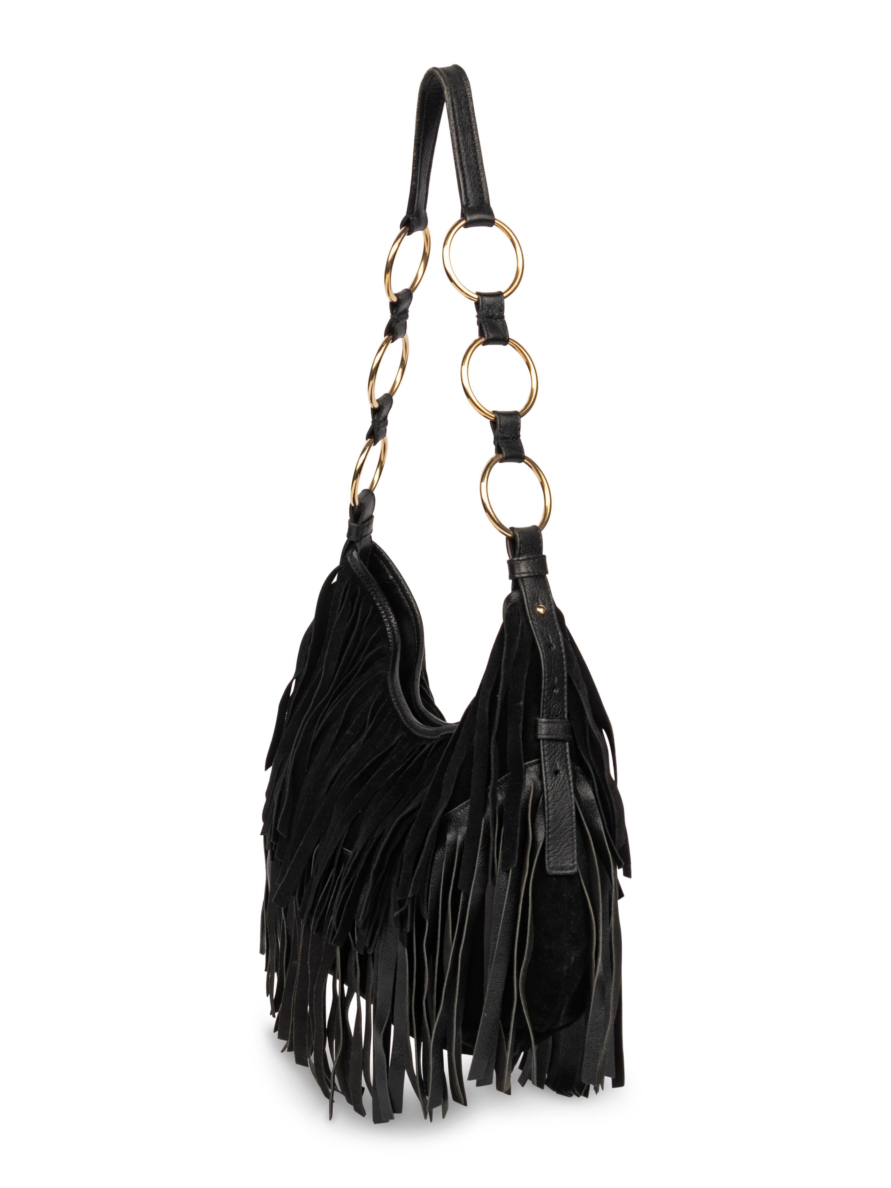 Yves Saint Laurent, La Boheme Suede Fringed Bag
