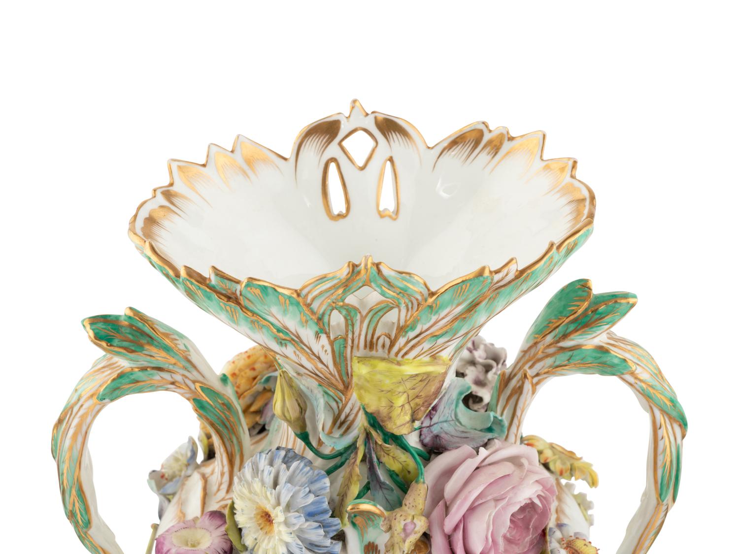 A Paris Porcelain Three Piece Garniture