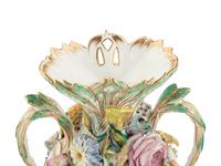 A Paris Porcelain Three Piece Garniture