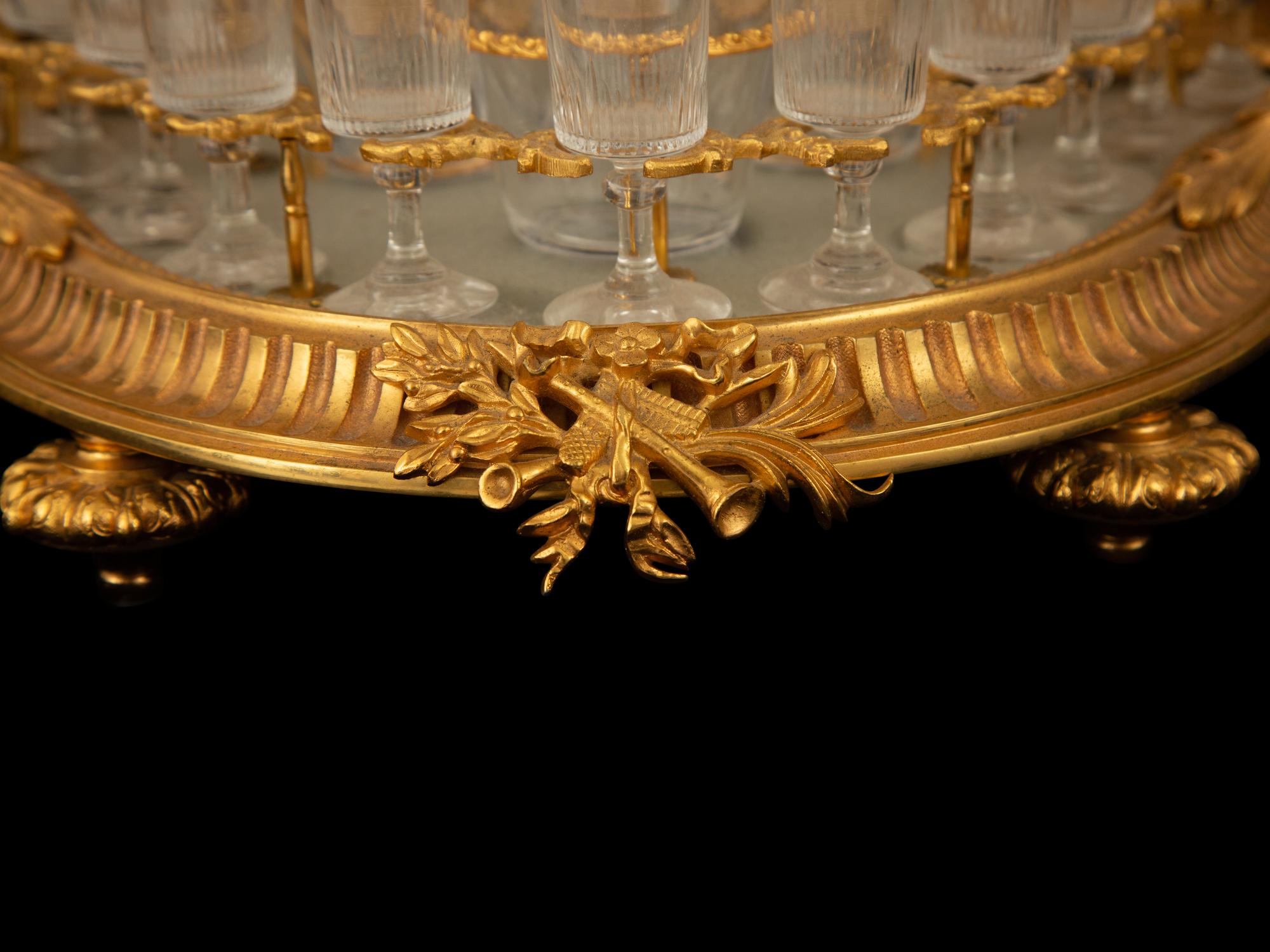 A French Gilt Bronze and Cut Glass Tantalus