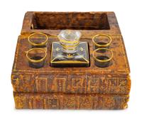A French Leather Book-Form Cave a Liqueur — 19TH CENTURY
