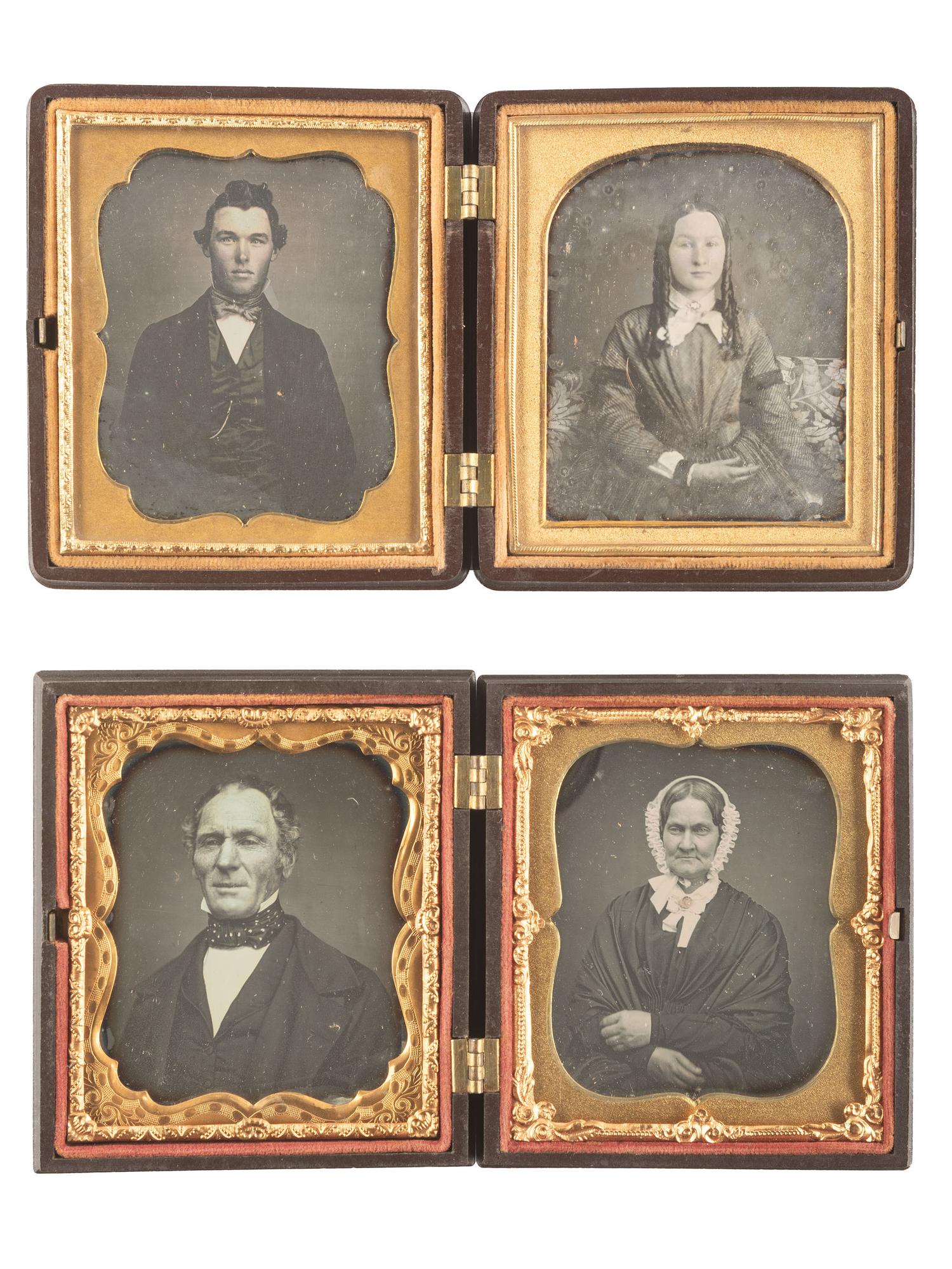 [EARLY PHOTOGRAPHY]. 19 pairs of sixth plate daguerreotype portraits of couples, 38 images in total.