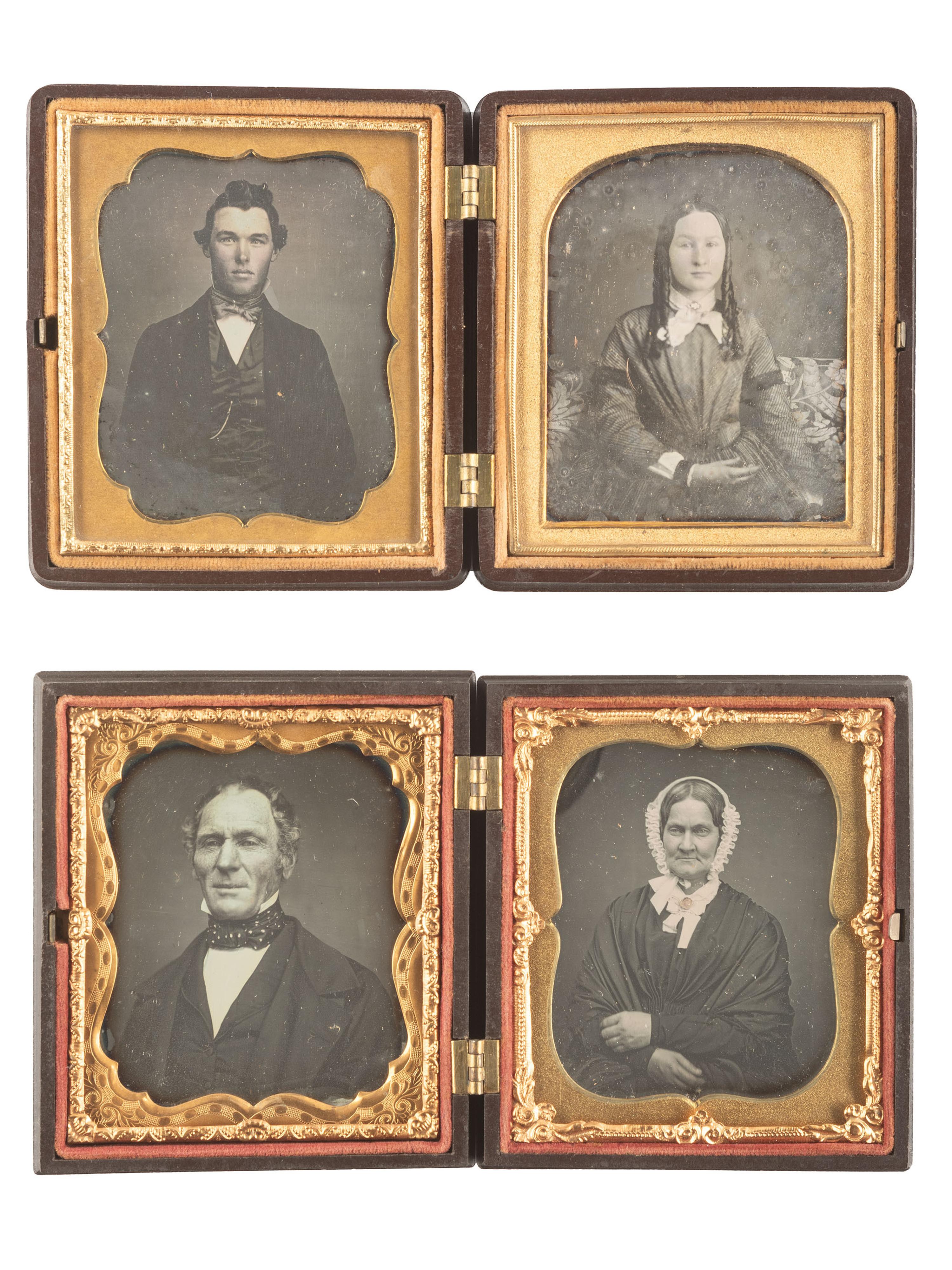 [EARLY PHOTOGRAPHY]. 19 pairs of sixth plate daguerreotype portraits of couples, 38 images in total.