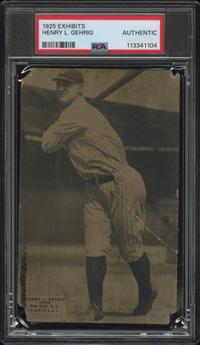 A 1925 Exhibits Lou Gehrig Rookie Baseball Card (PSA Authentic)