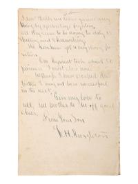 [CIVIL WAR]. Battle of Fredericksburg letter with sketched map of battle lines by Sgt. William H. Broughton, 16th Maine Infantry Regiment, POW at Weldon Railroad. "Camp on the Battle Field," 14 December 1862.