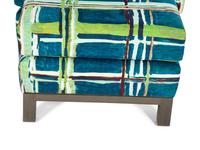 A Berman Rosetti Contemporary Lounge Chair and Matching Ottoman