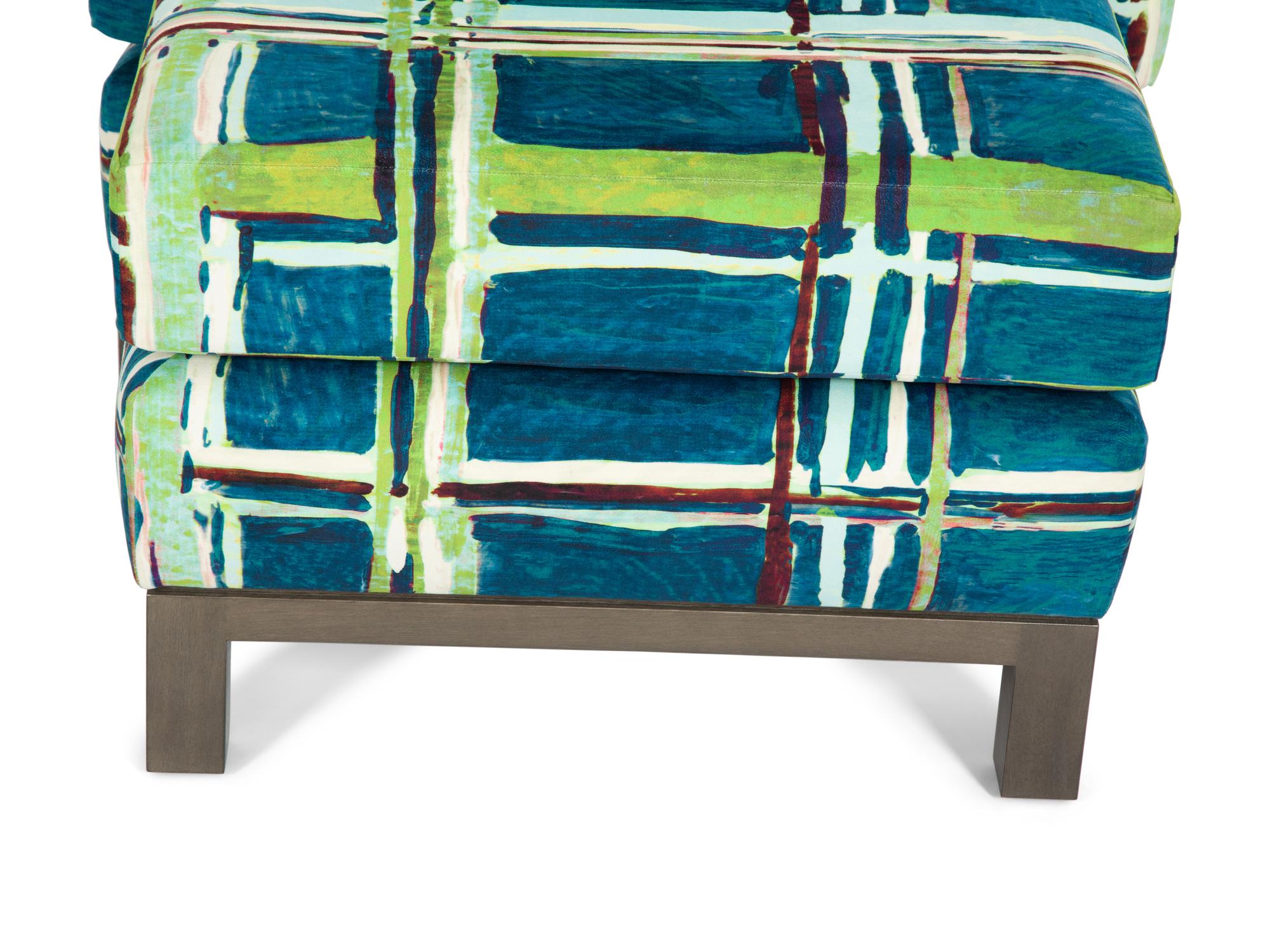 A Berman Rosetti Contemporary Lounge Chair and Matching Ottoman