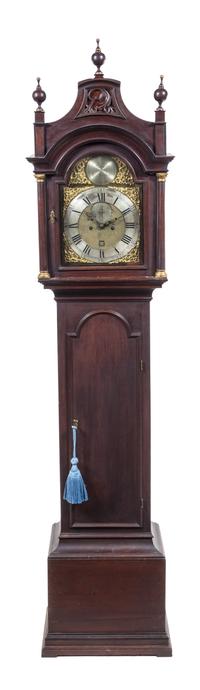 A Chippendale Mahogany Tall Case Clock Height 93 1/2 x width 20 3/4 x depth 10 1/2 inches. — WORKS BY GAWEN BROWN, BOSTON, LATE 18TH CENTURY