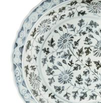 A Large Chinese Blue and White Porcelain Charger
