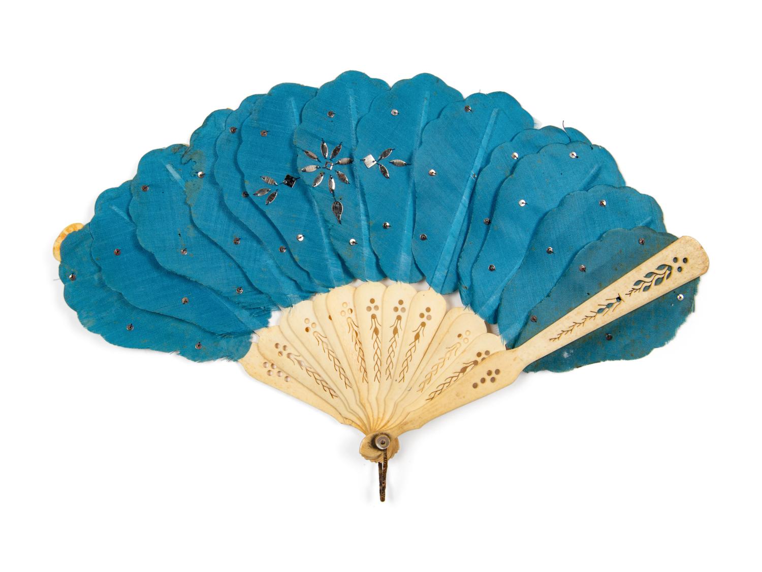 Collection of Thirteen Fans & Three Handkerchiefs, 1850-1930