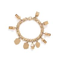 YELLOW GOLD CHARM BRACELET