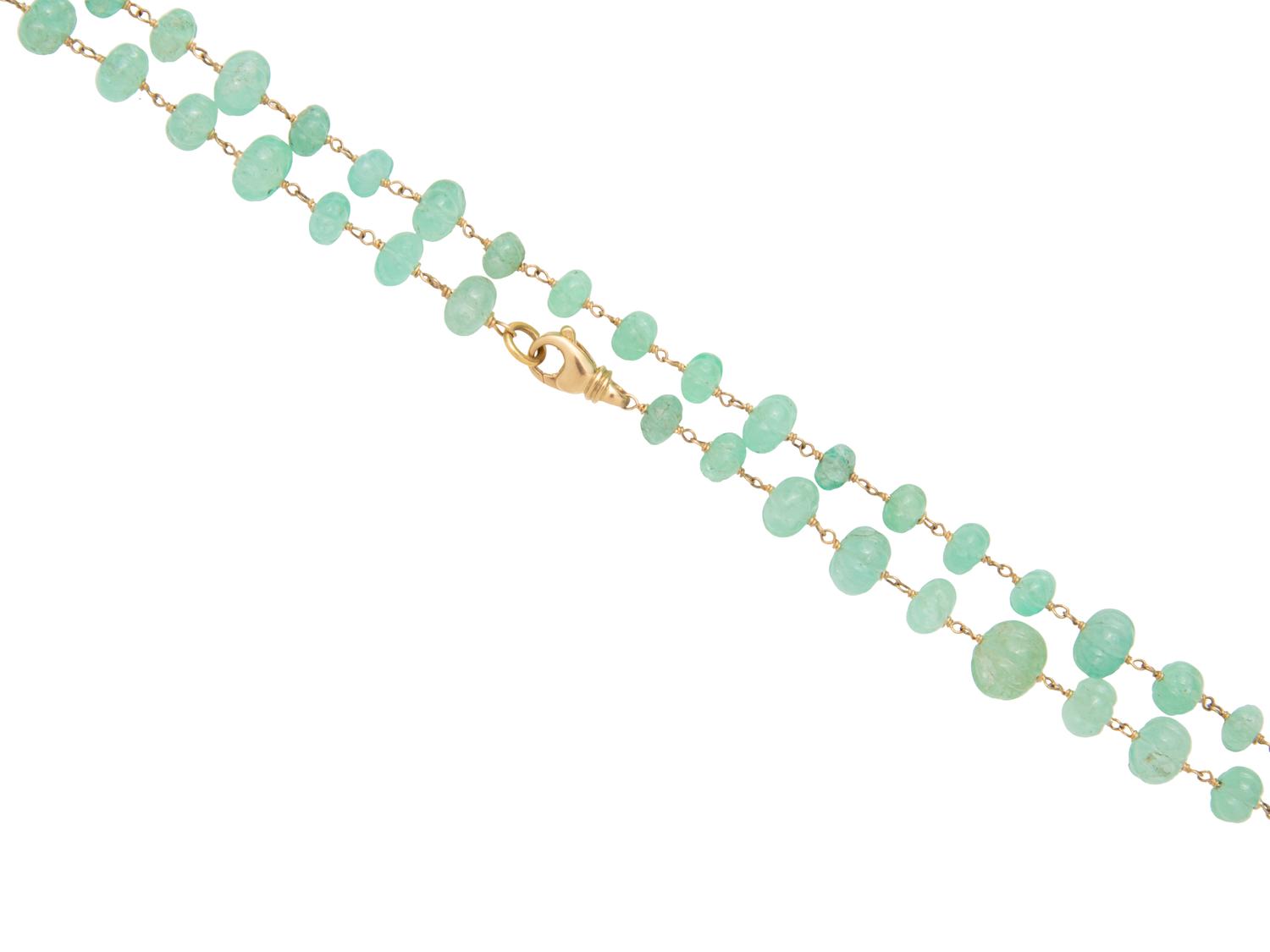 GREEN BERYL LONGCHAIN NECKLACE
