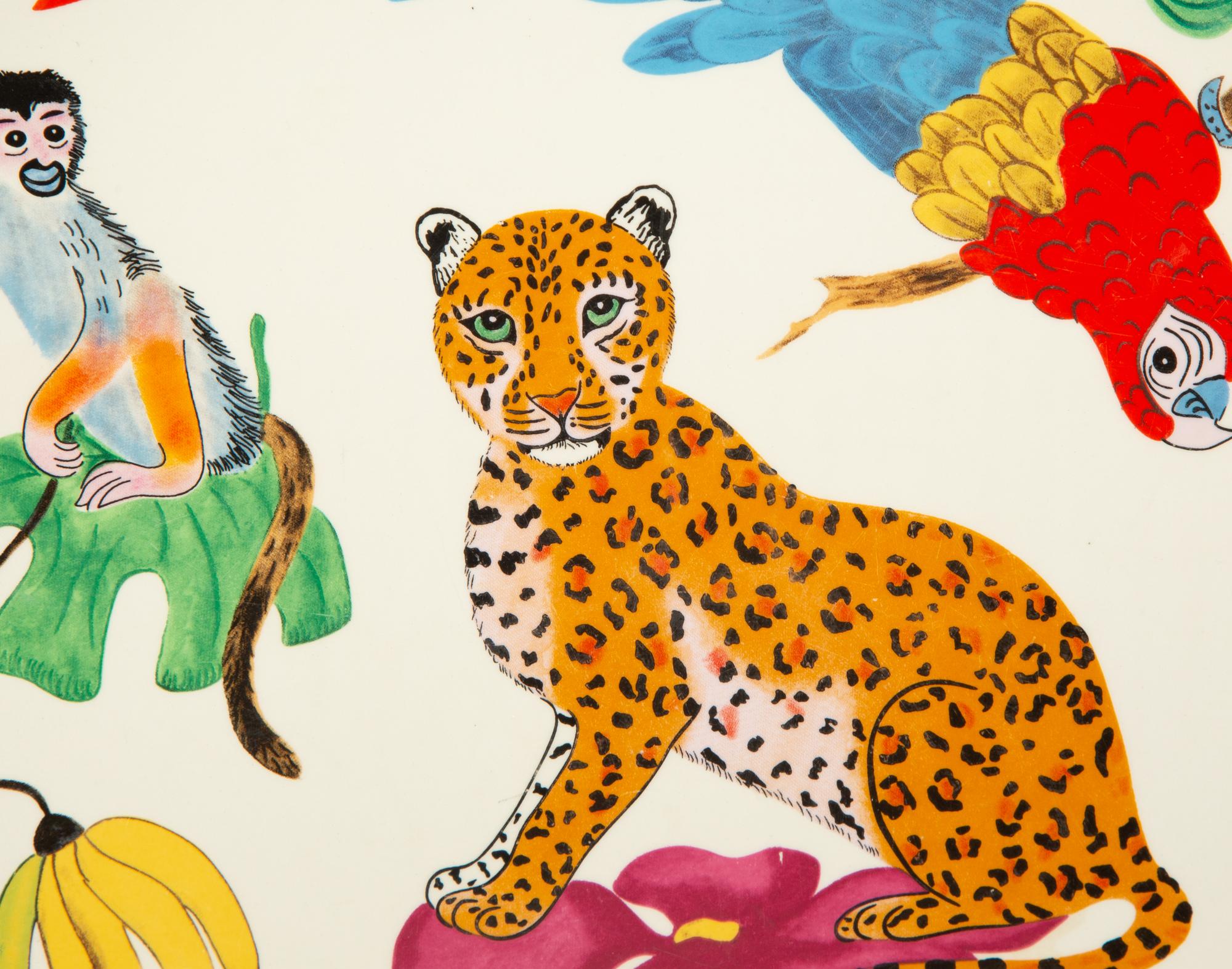 A Group of Lynn Chase Jungle Jubilee Tableware