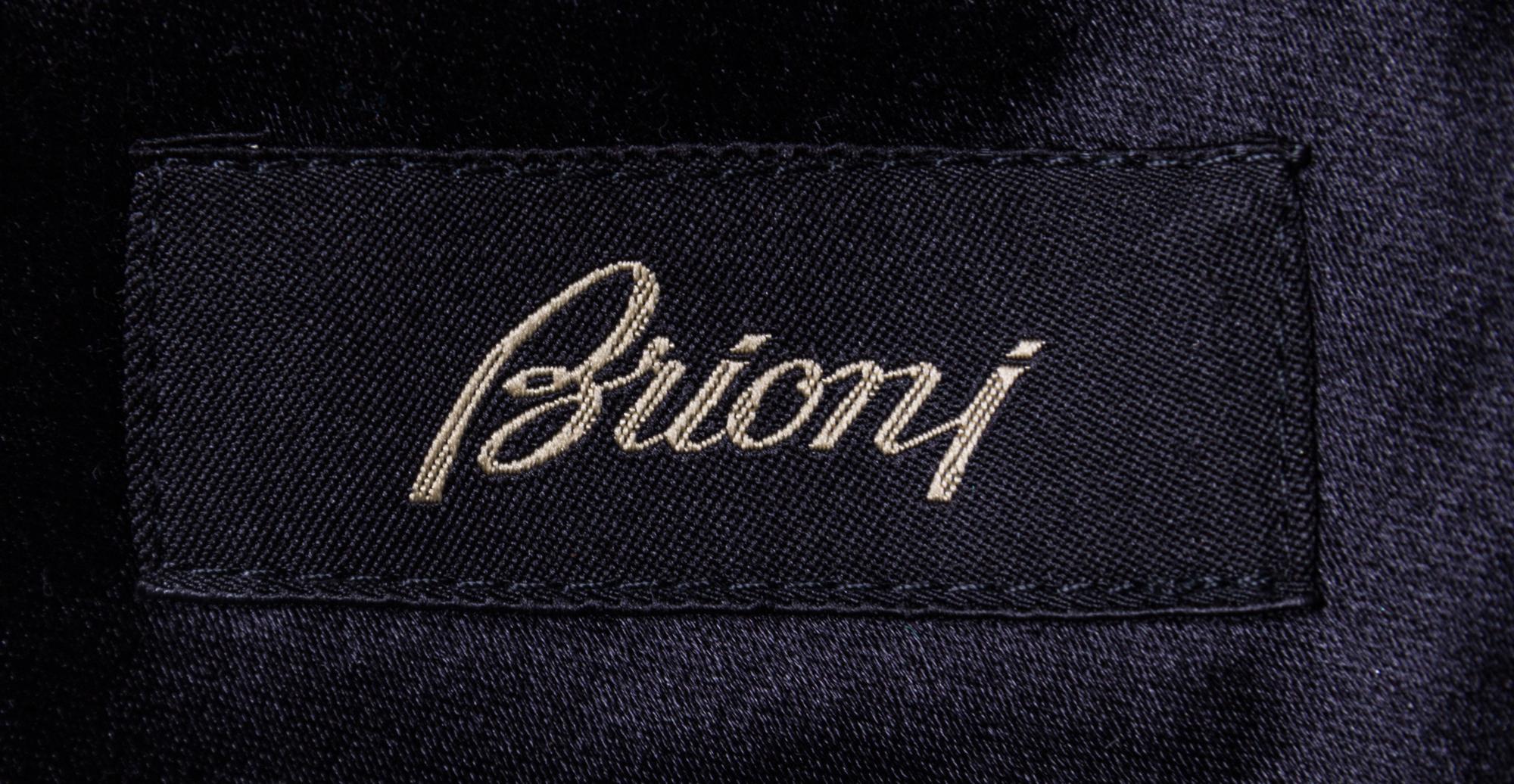 A Brioni Black Silk Evening Gown, Size 44.