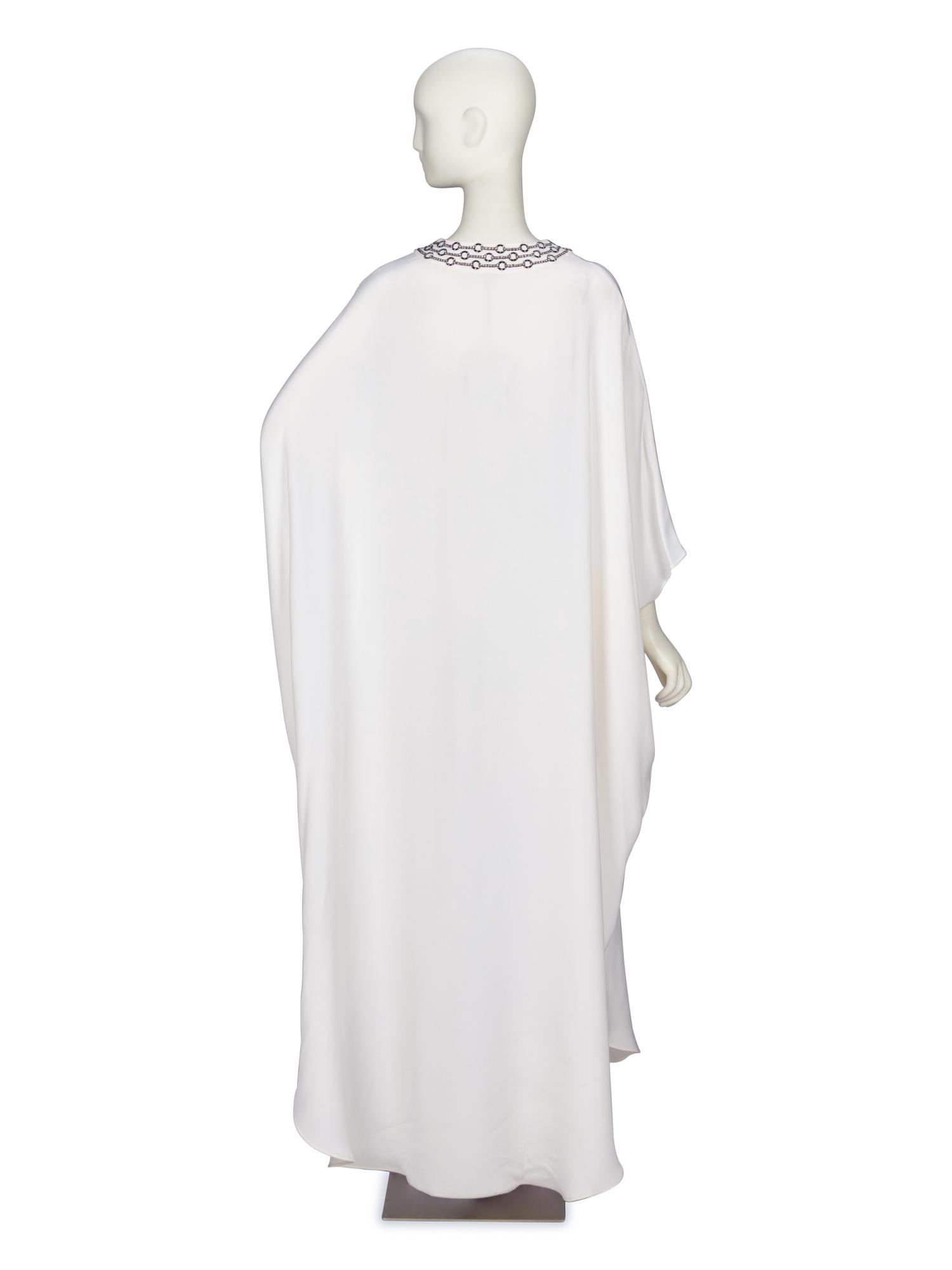 EMILIO PUCCI, WHITE EMBELLISHED KAFTAN