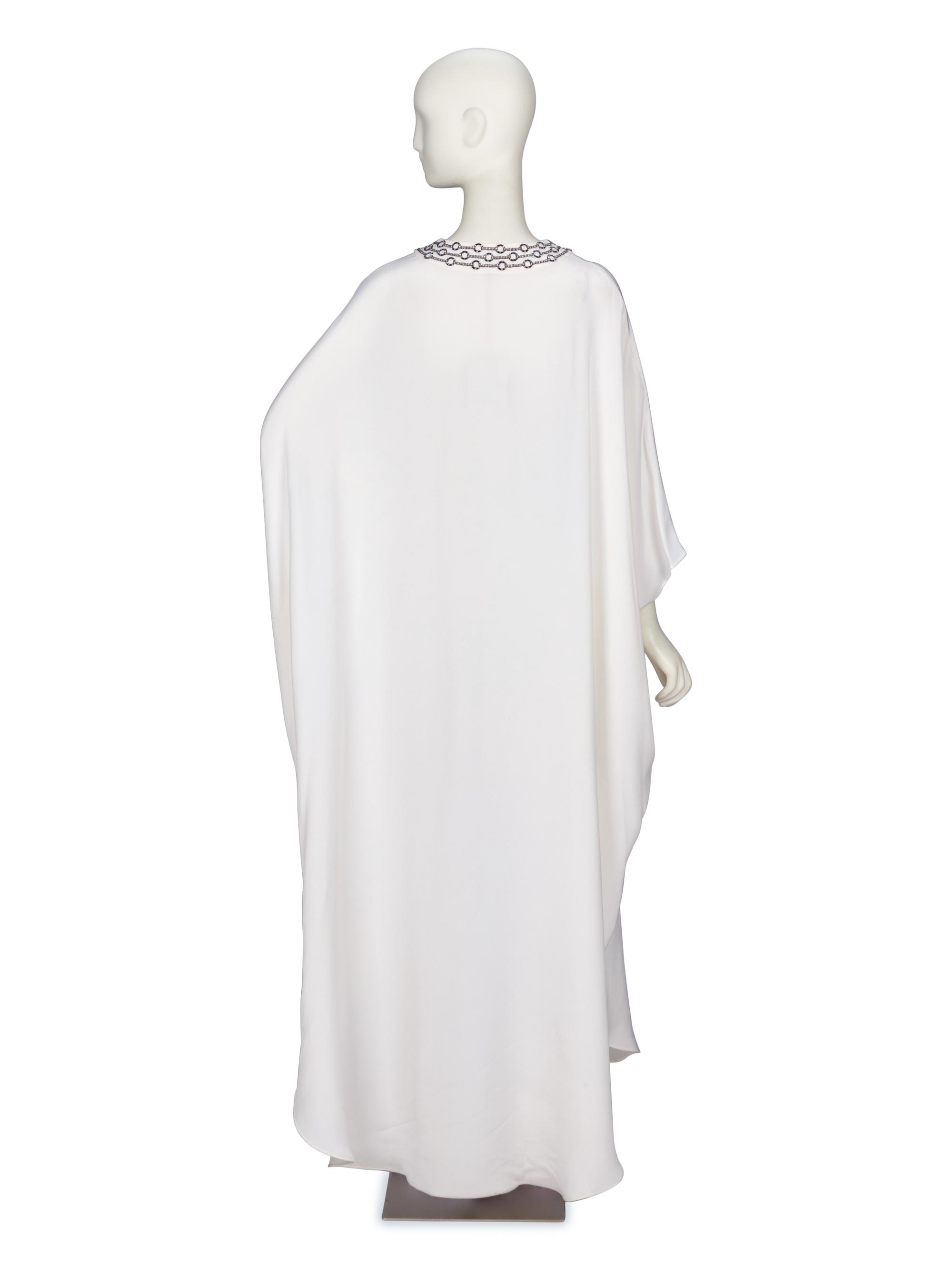 EMILIO PUCCI, WHITE EMBELLISHED KAFTAN