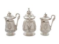 An American Aesthetic Movement Six-Piece Coin Silver Tea and Coffee Service