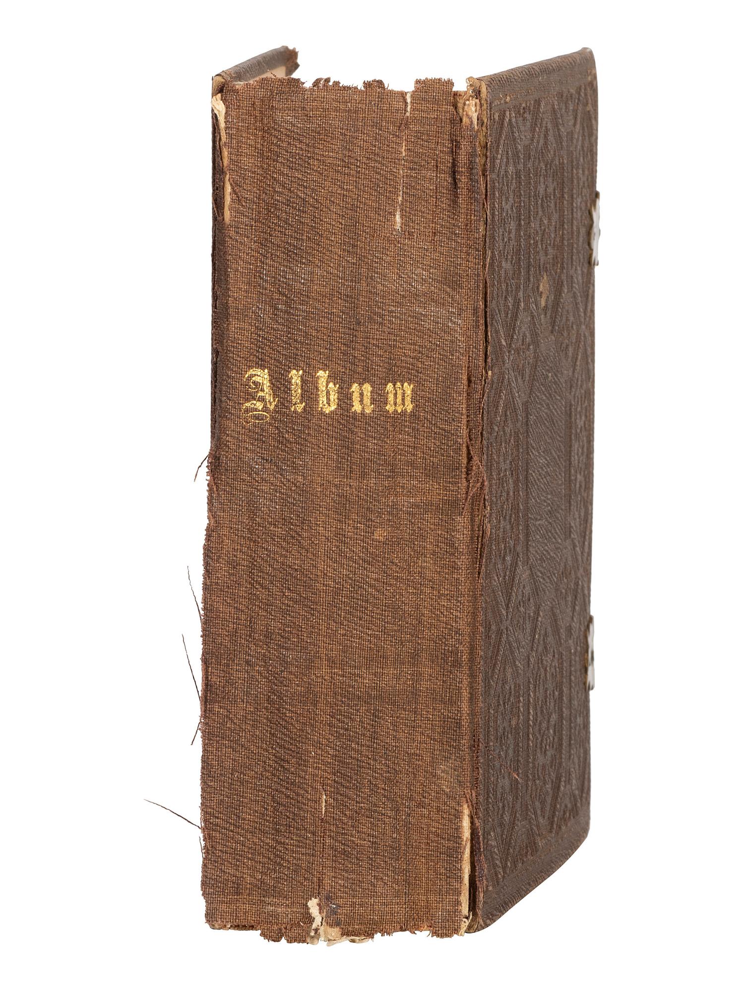 [CIVIL WAR]. Album containing 40+ CDV engravings of Union and Confederate leaders. New York: Elias Dexter, ca 1860s.