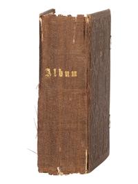 [CIVIL WAR]. Album containing 40+ CDV engravings of Union and Confederate leaders. New York: Elias Dexter, ca 1860s.