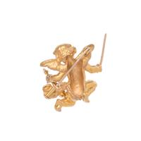 JOSEF SIESS SÖHNE, YELLOW GOLD CHERUB BROOCH