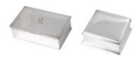 An American Silver Box, Gorham Mfg. Co., Providence, RI, 20th century, engraved Betty and Bill, Merry Christmas 1949, together with an