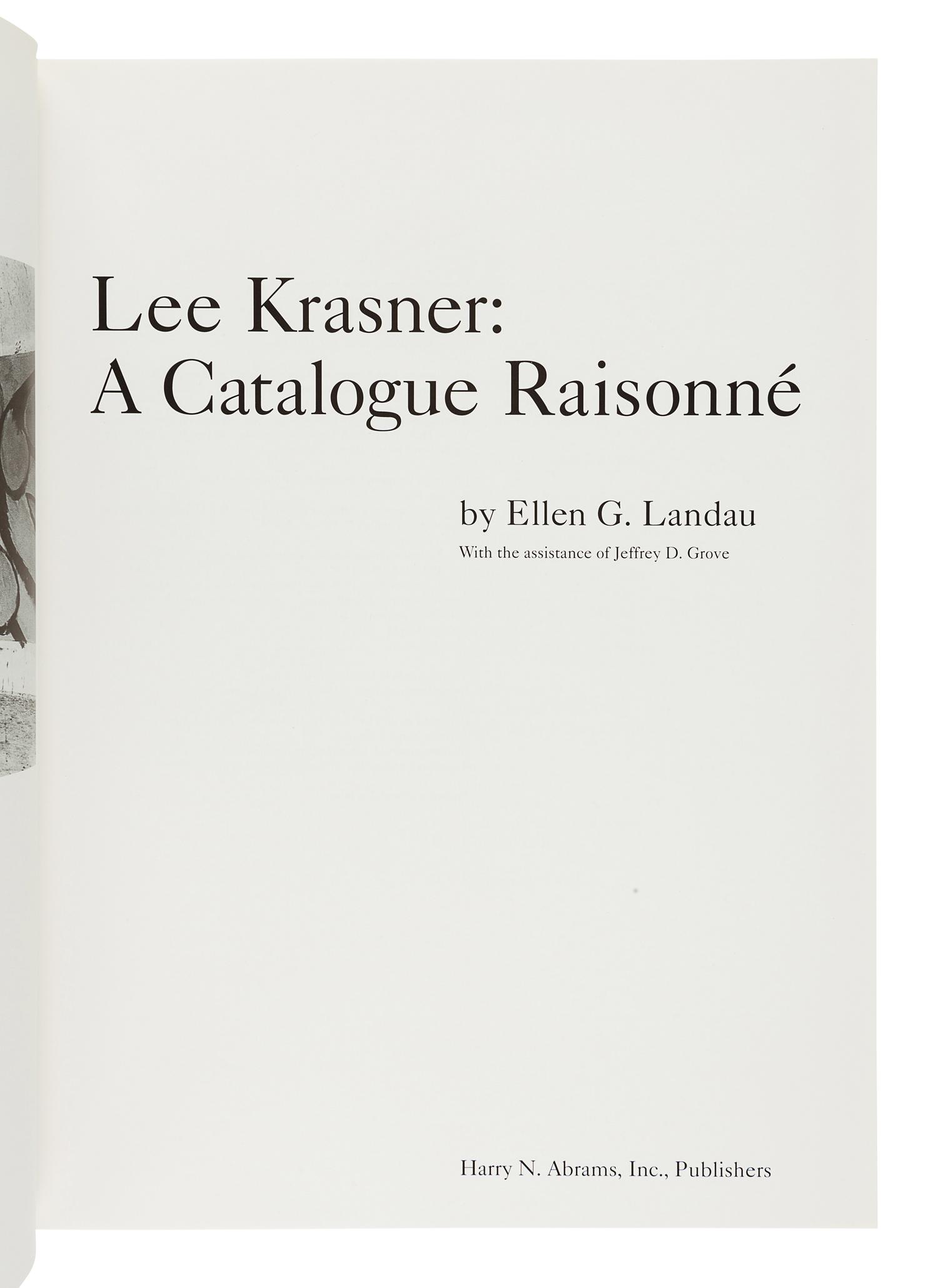 [KRASNER, Lee (1908-1984)]. LANDAU, Ellen G. Lee Krasner: A Catalogue Raisonné. New York: Harry N. Abrams, Inc., 1995.