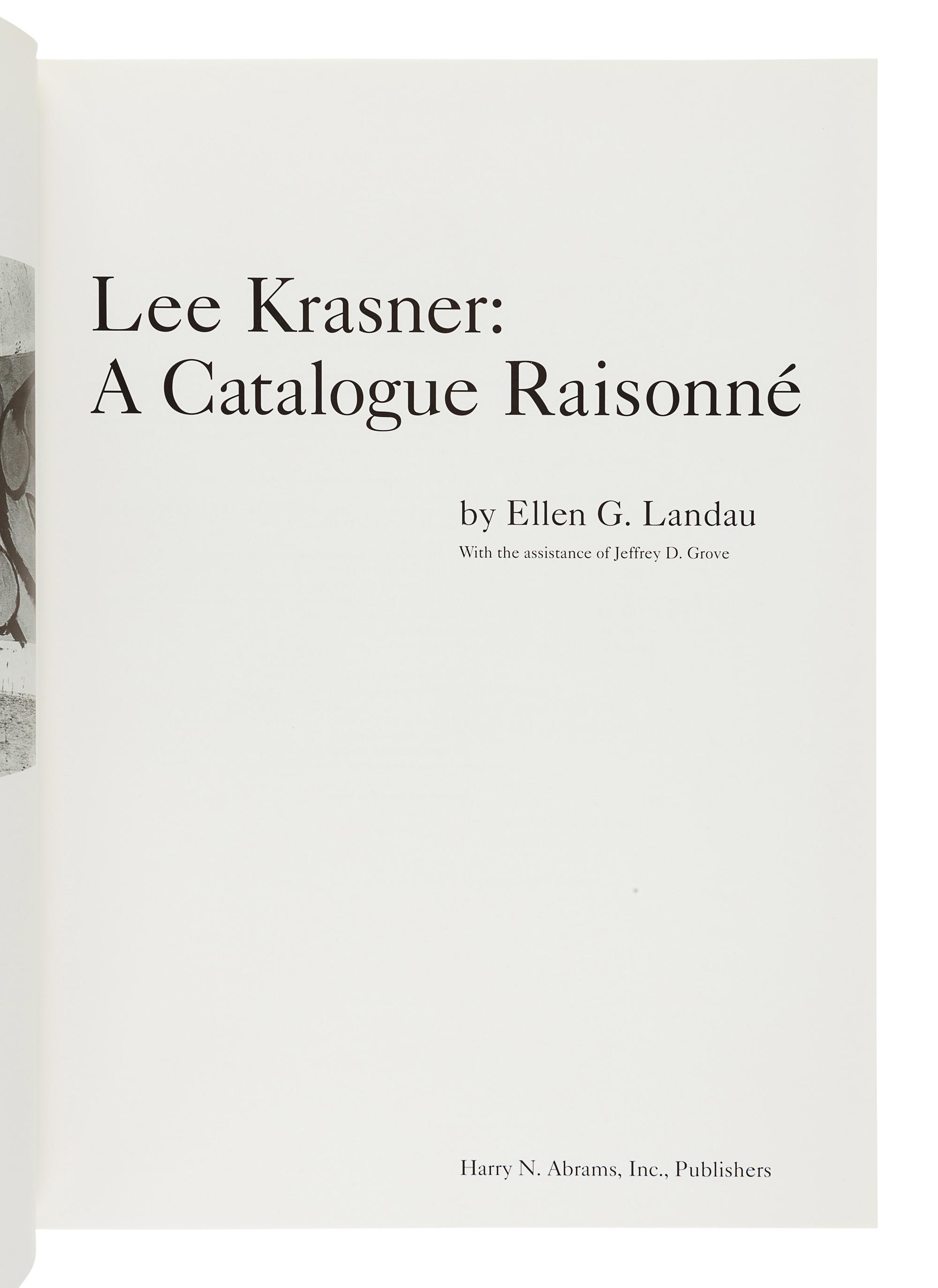 [KRASNER, Lee (1908-1984)]. LANDAU, Ellen G. Lee Krasner: A Catalogue Raisonné. New York: Harry N. Abrams, Inc., 1995.