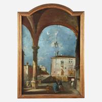 Manner of Francesco Guardi (Italian, 1712–1793) Venetian Piazzetta