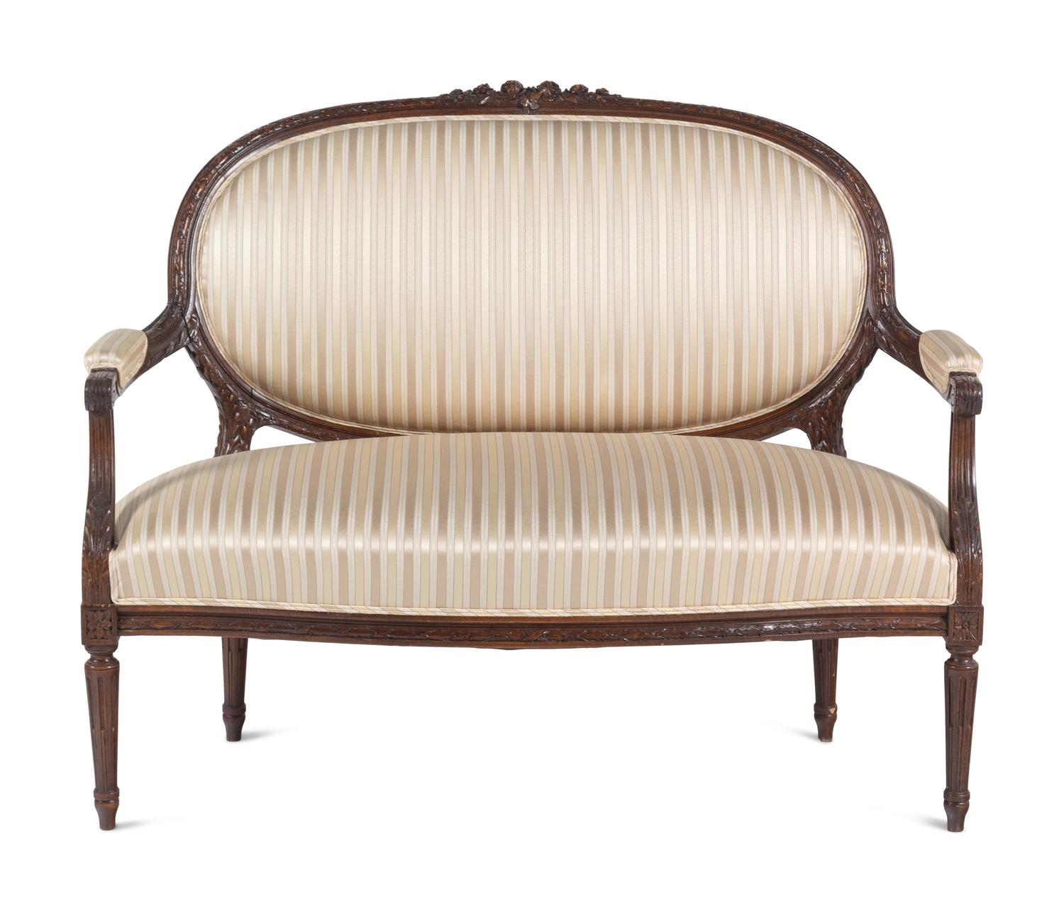 A Louis XVI Style Three-Piece Seating Suite