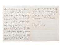 [CIVIL WAR]. Battle of Chancellorsville letter with hand-drawn map of the battlefield, written 5 days after the battle by First Lieutenant Daniel K. Cross, 5th New Hampshire Infantry. "Camp near Falmouth Va," 8 May 1863.