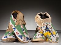 Sioux Beaded Hide Moccasins