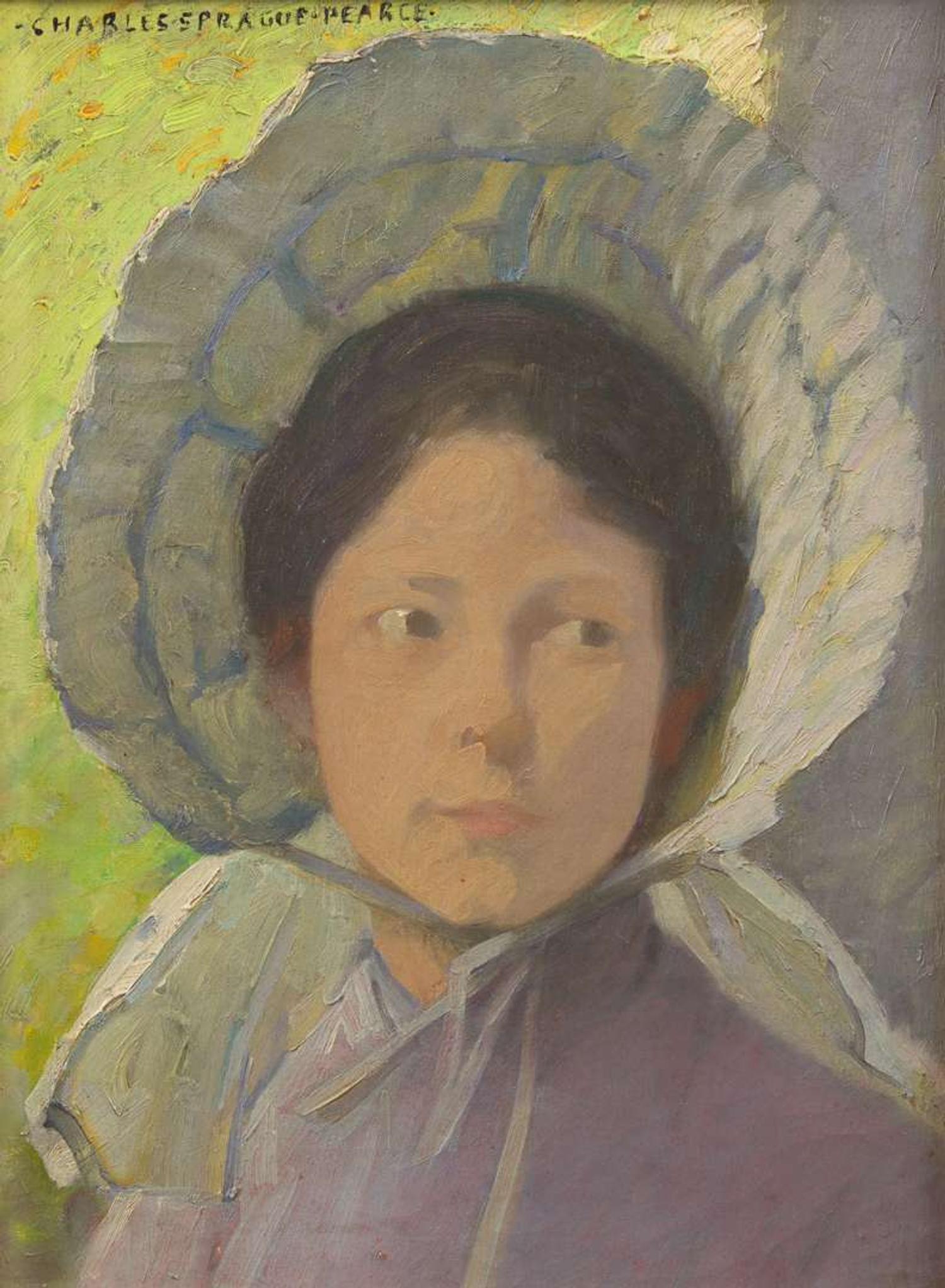 Charles Sprague Pearce (American, 1851-1914) - Lady with a Bonnet