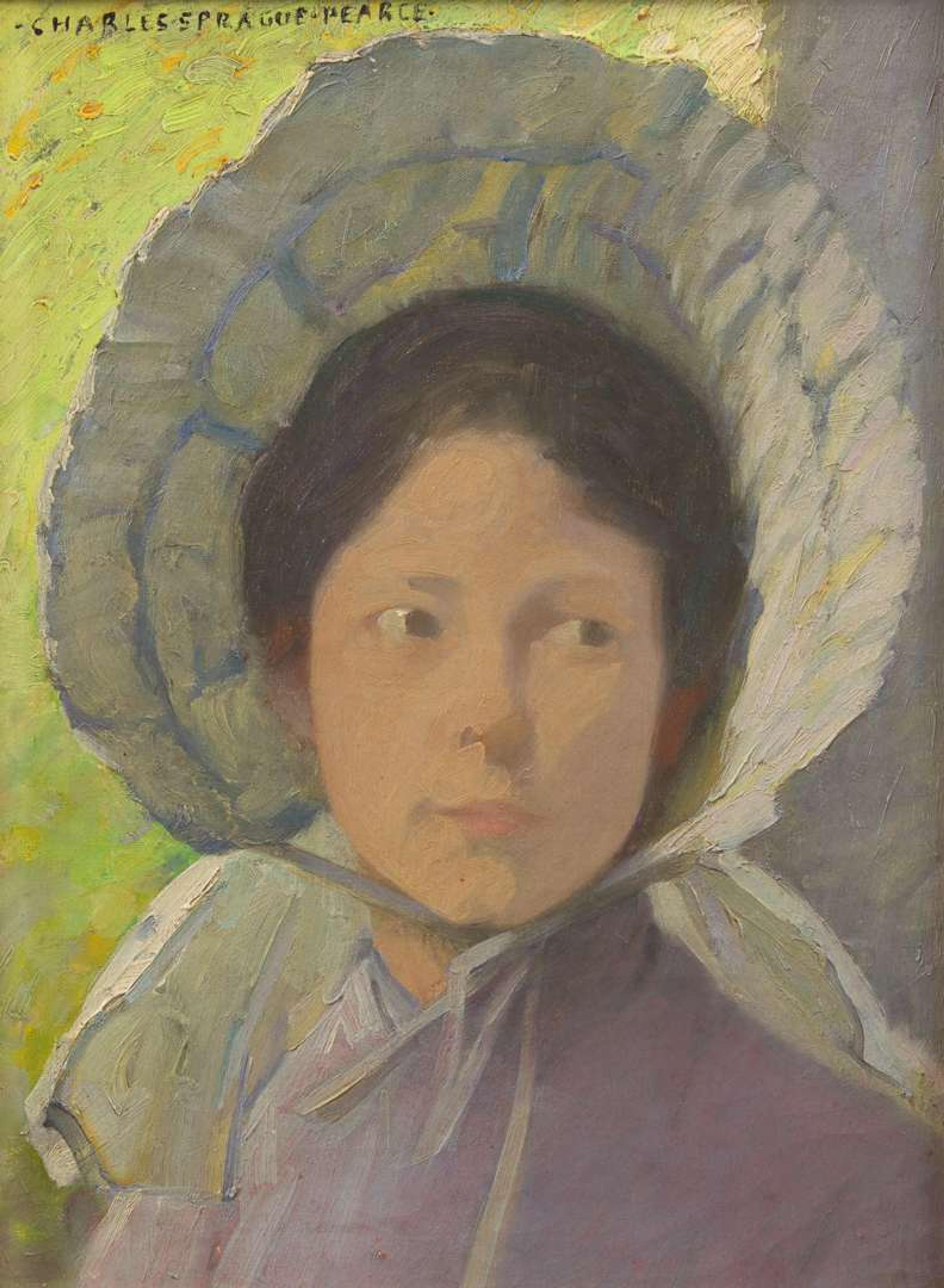 Charles Sprague Pearce (American, 1851-1914) - Lady with a Bonnet