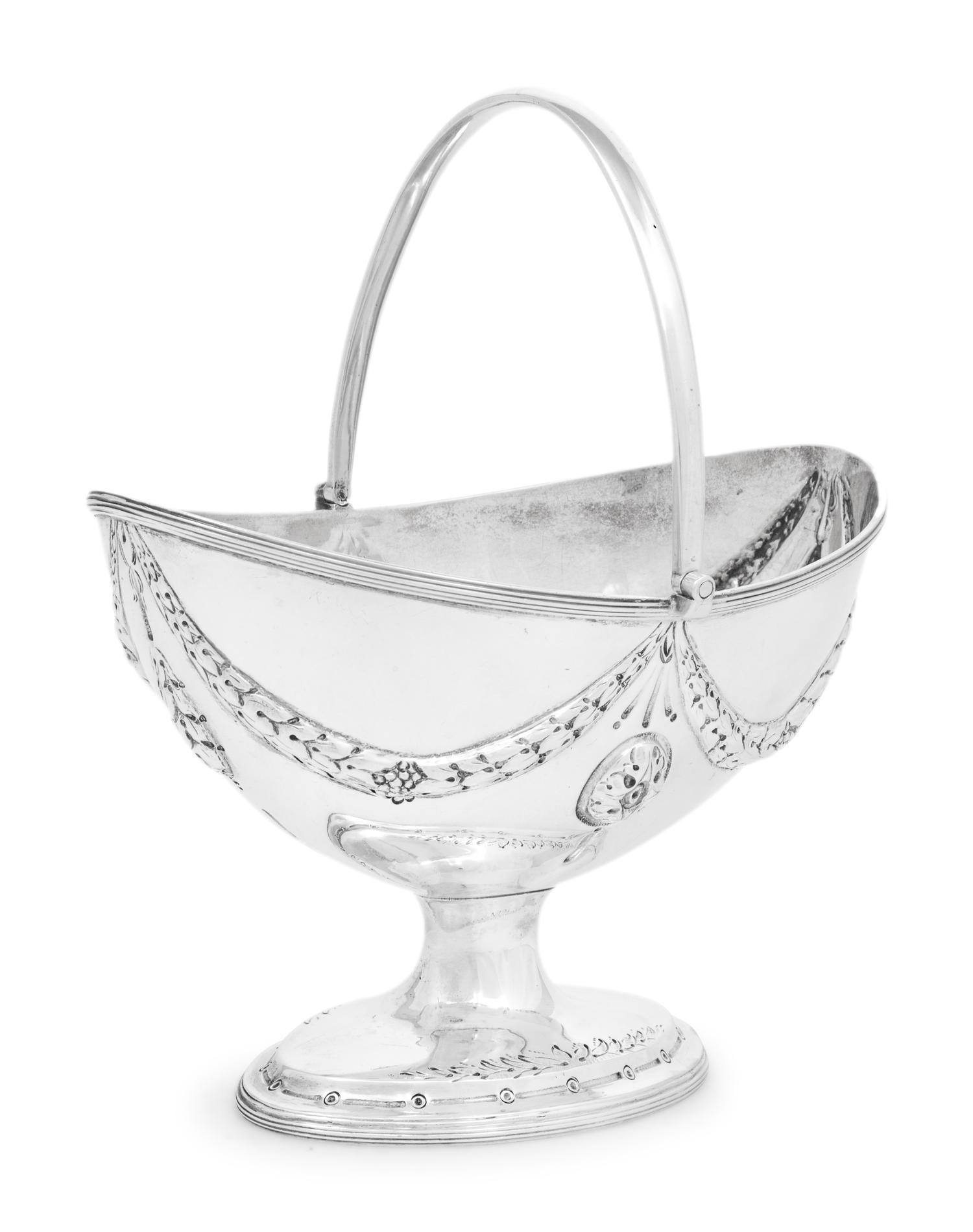 An Irish George III Silver Sugar Basket