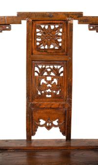 A Pair of Chinese Export Carved Hardwood Armchairs