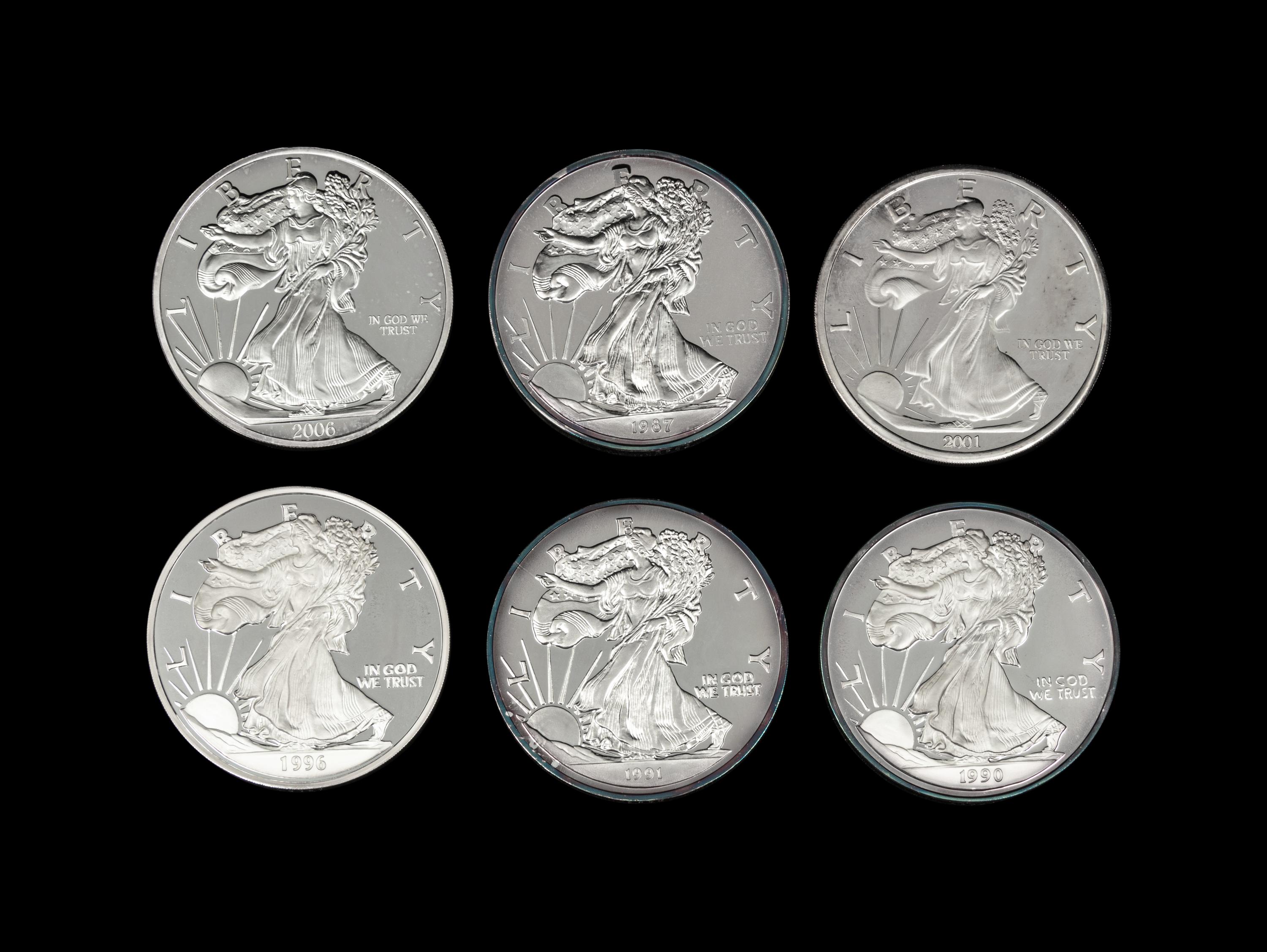 [PRIVATE ISSUE] Six 1/2-Pound Silver Rounds