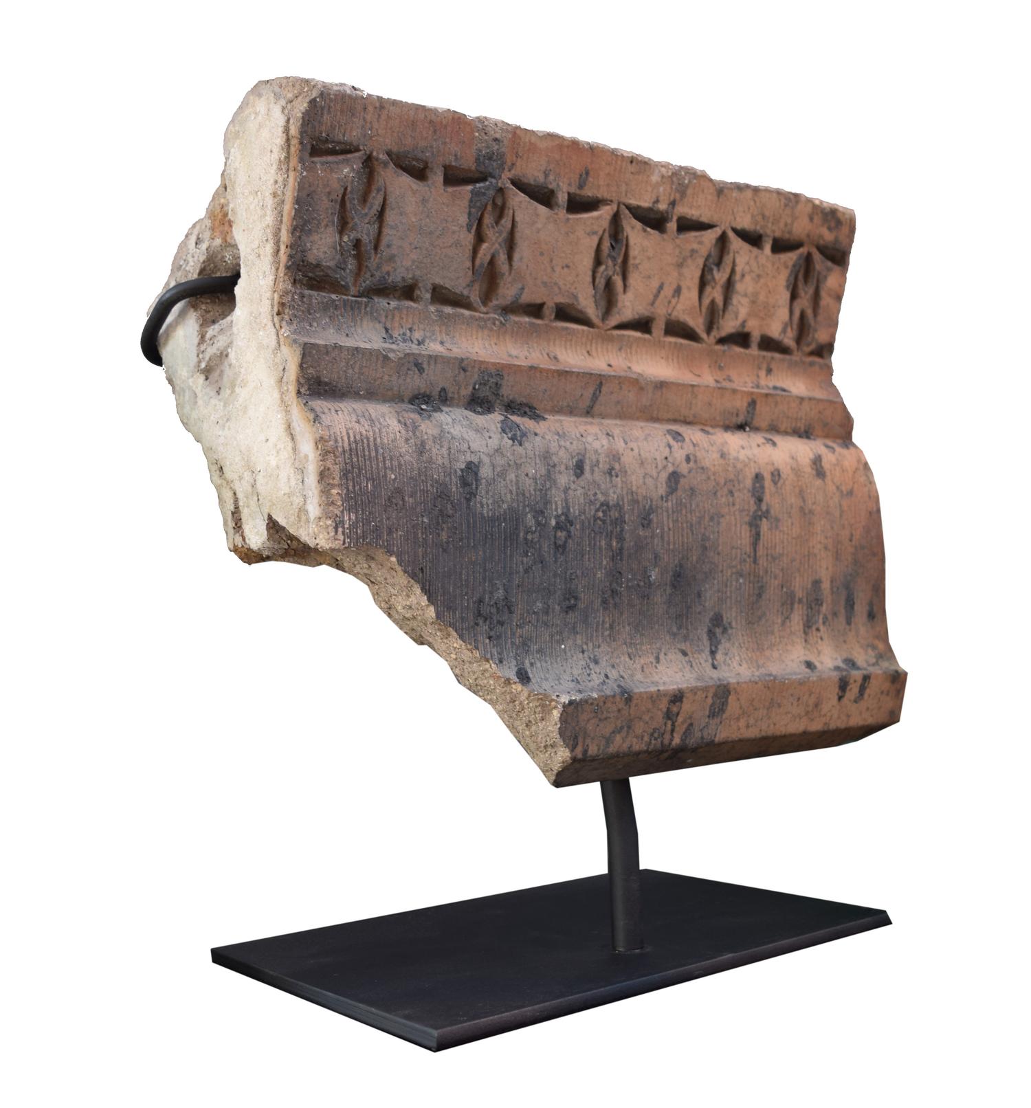 A Sullivan Designed Terra Cotta Facade Fragment from the Chicago Stock Exchange 12" W x 6" D x 13" H — United States, 1893