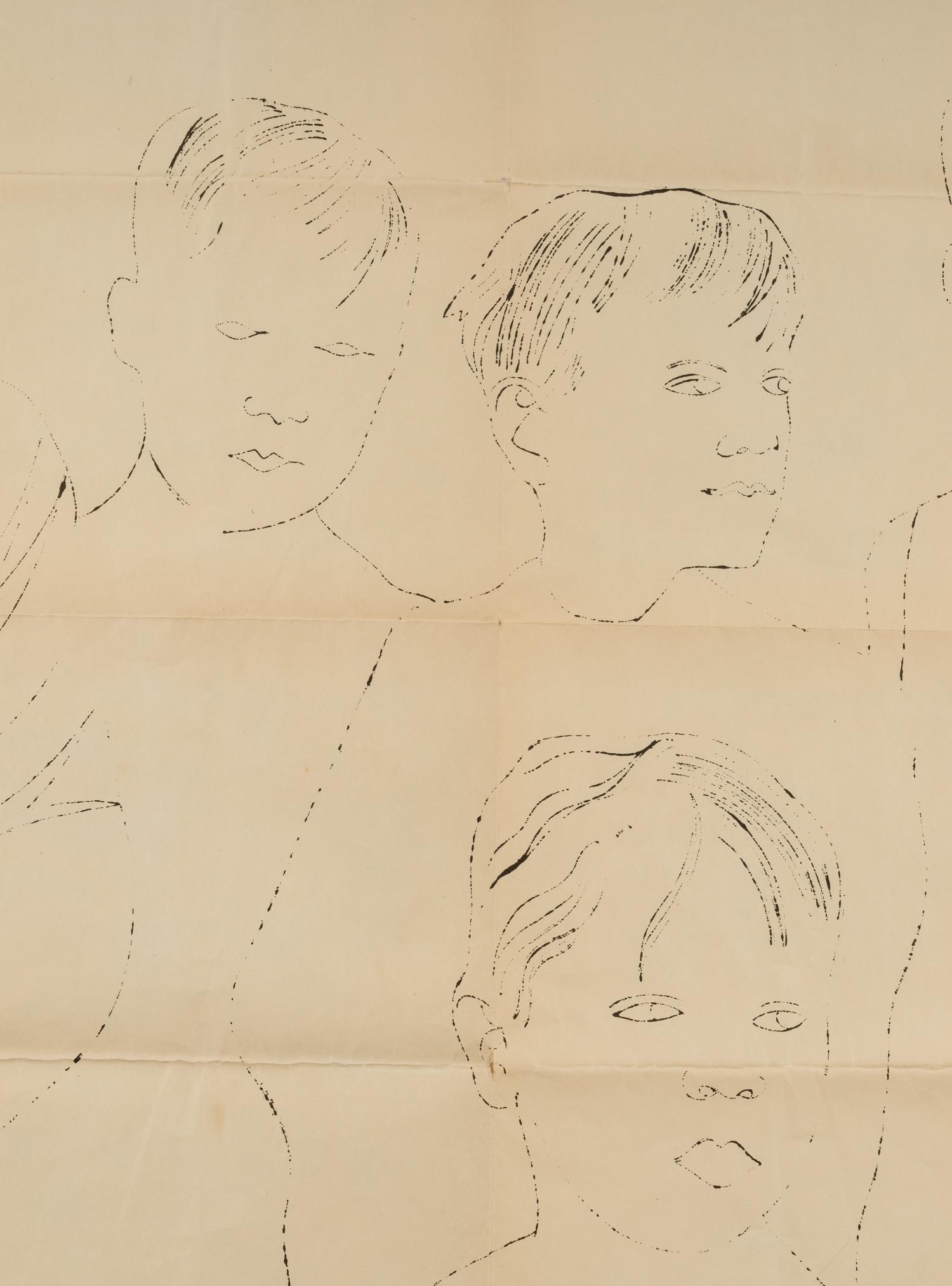 Studies for a Boy Book (Bodley Gallery Announcement) together with another unsigned print by the artist