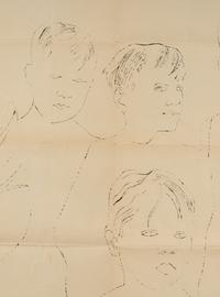 Studies for a Boy Book (Bodley Gallery Announcement) together with another unsigned print by the artist