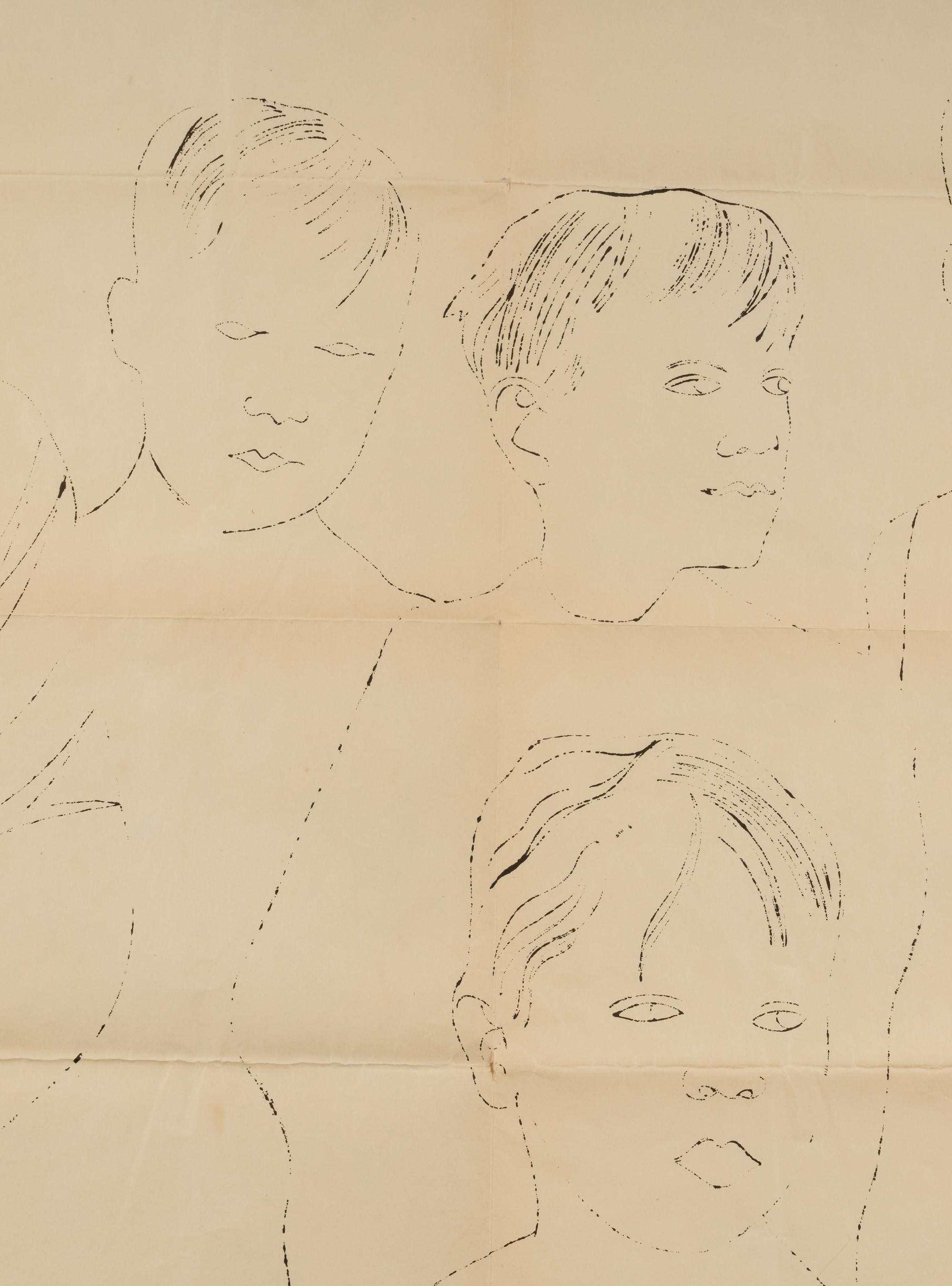 Studies for a Boy Book (Bodley Gallery Announcement) together with another unsigned print by the artist