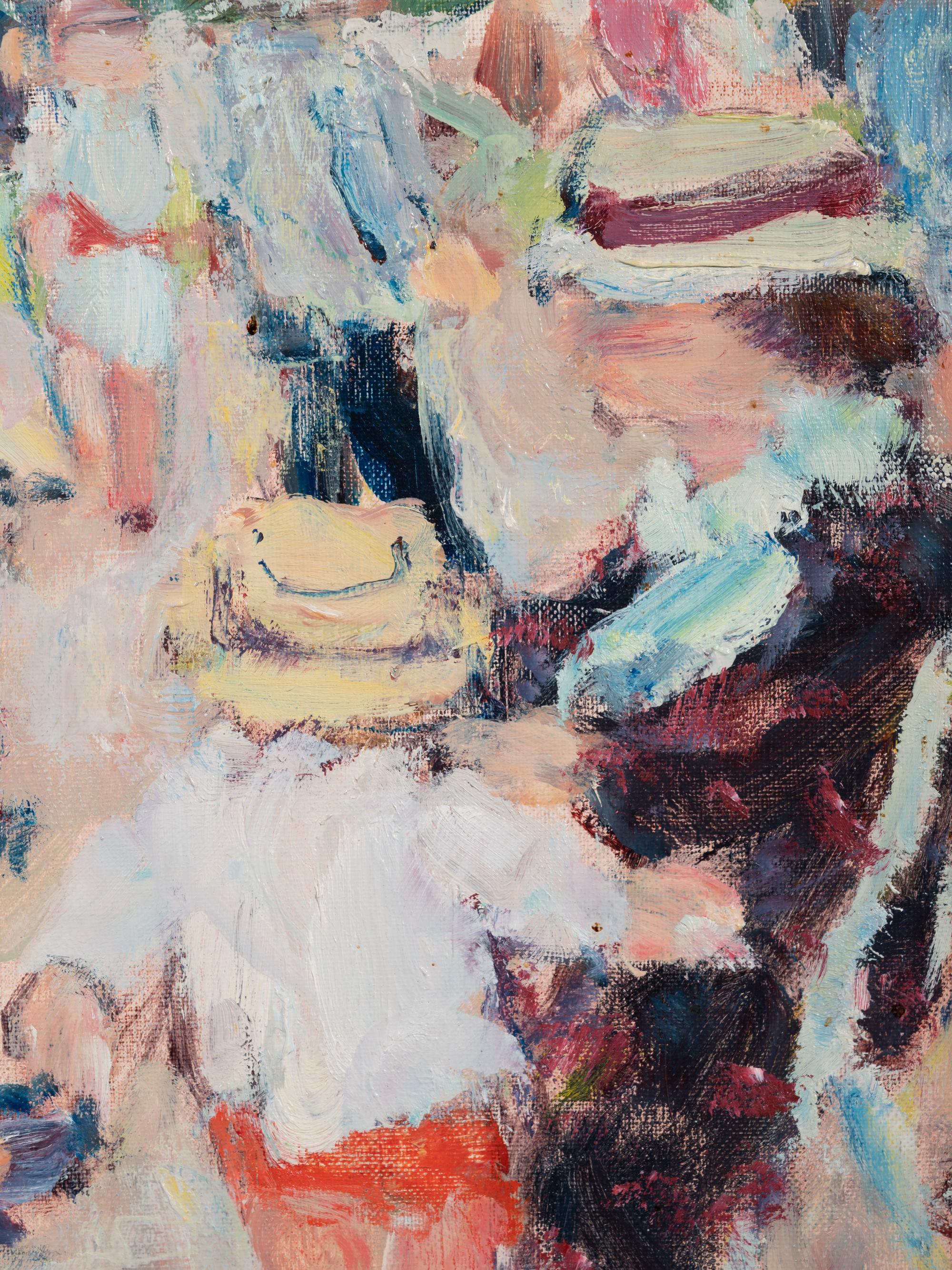 Personnages dans un parc