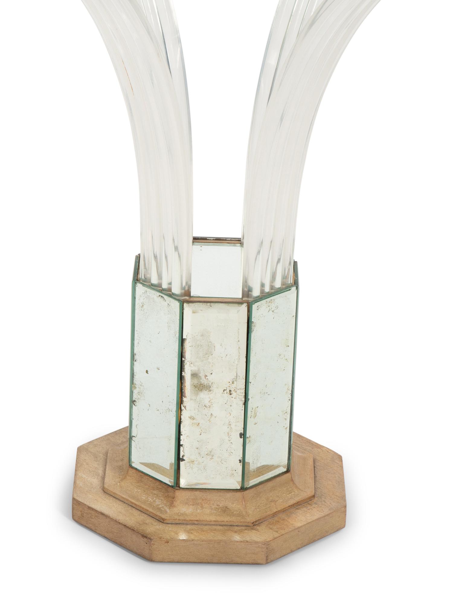 An Art Deco Grosfeld House Glassic Acrylic Accent Table