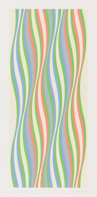 Bridget Riley, (American, b. 1931), Blue Dominance, Green Dominance, and Red Dominance, 1977