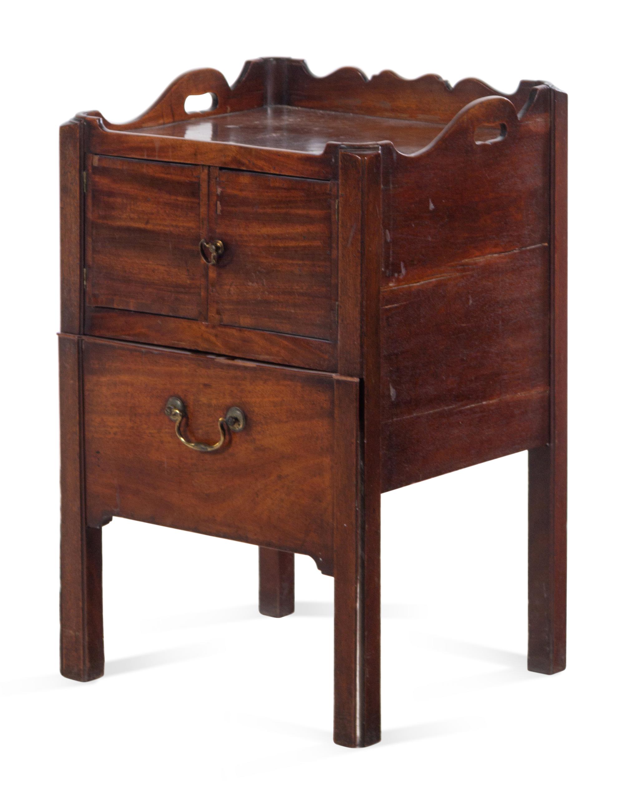 A George III Mahogany Bedside Cupboard