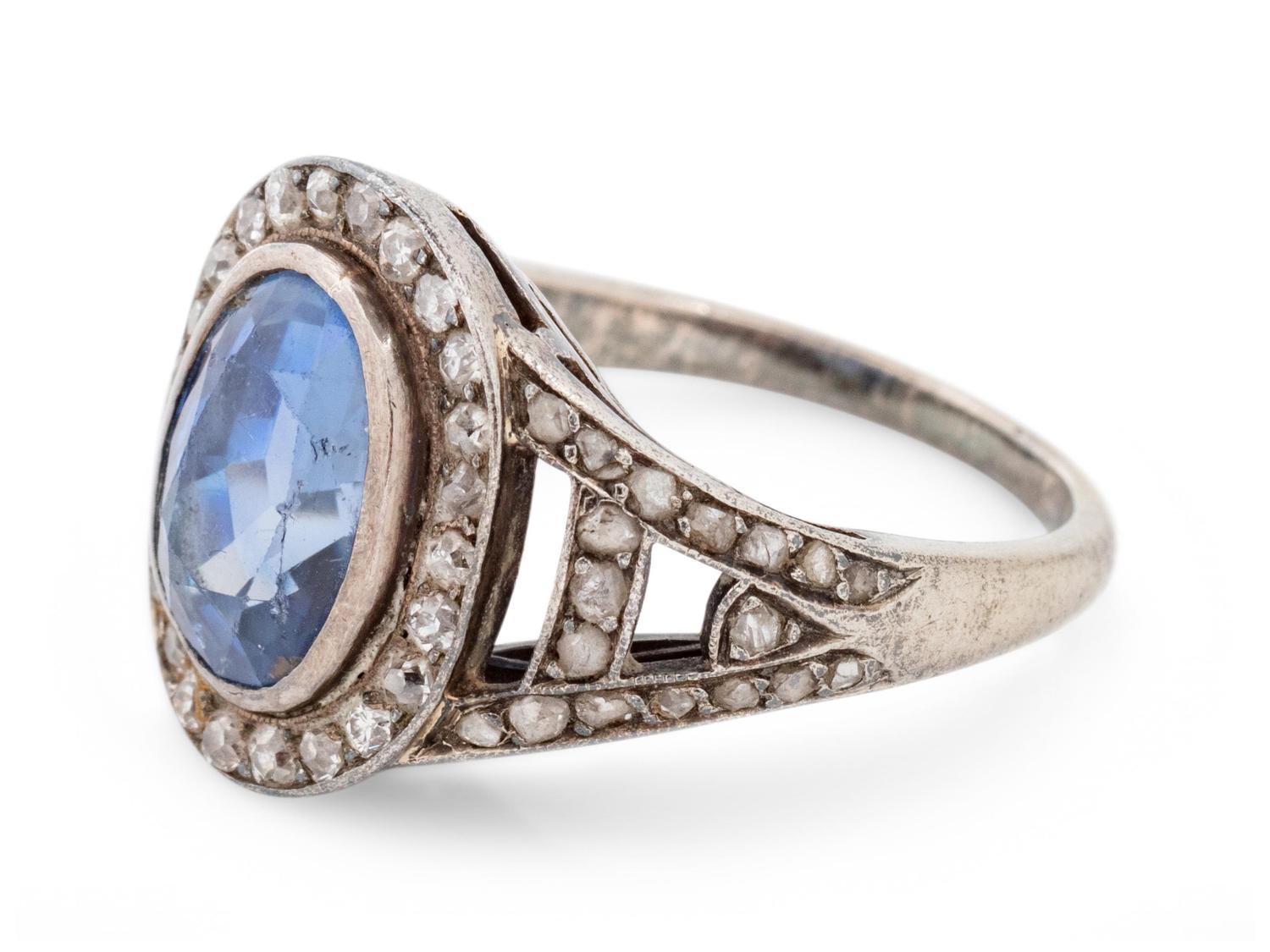 VICTORIAN, SAPPHIRE AND DIAMOND RING