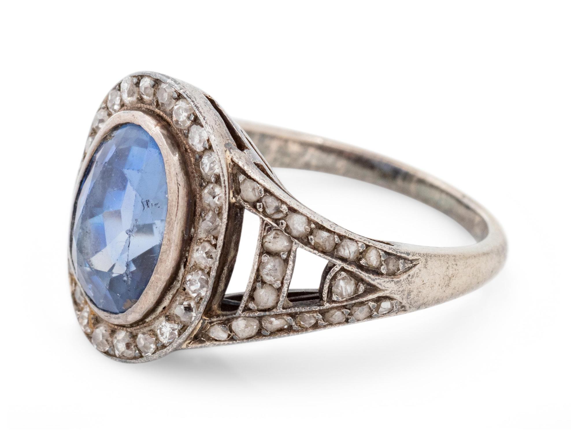 VICTORIAN, SAPPHIRE AND DIAMOND RING