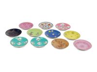11 Famille Rose Porcelain Plates
